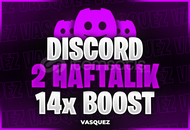[STOK VAR]⭐ Discord 2 Haftalık 14x Boost ⭐