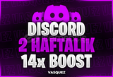 [STOK VAR]⭐ Discord 2 Haftalık 14x Boost ⭐