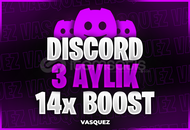 [STOK VAR]⭐ Discord 3 Aylık 14x Boost ⭐