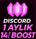 ⚡STOK YENİ 14x 1 Ay Discord Boost GARANTİLİ 