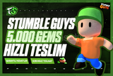 Stumble Guys 5000 Gem+275 Token Sadece 200 Tl!