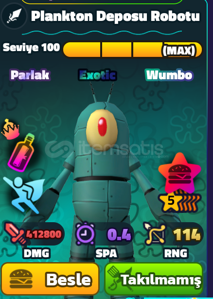 Sünger bob TD 5 Star Nc Max level Power Patty Sünger bob TD 5 Star Nc Max level Power Patty