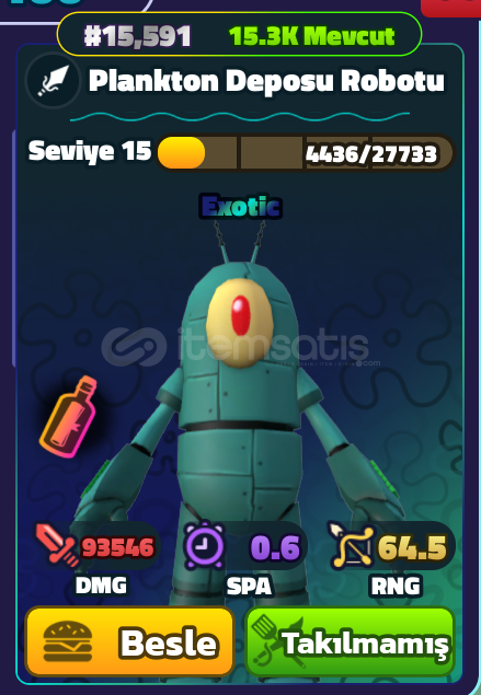 Sünger bob TD Plankton tank robot  Sünger bob TD Plankton tank robot