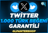 ⭐[SÜPER] Twitter (X) 1.000 Türk Beğeni ⭐