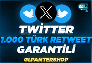 ⭐[SÜPER] Twitter (X) 1.000 Türk Retweet⭐