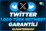⭐[SÜPER] Twitter (X) 1.000 Türk Retweet⭐