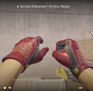 Sürücü Eldiveni Kırmızı Rezan