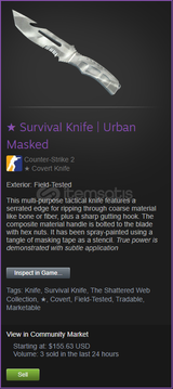 Survival knife urban masked FT 