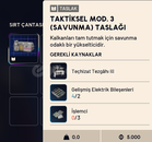 Taktiksel Mod 3 (SAVUNMA) Taslağı