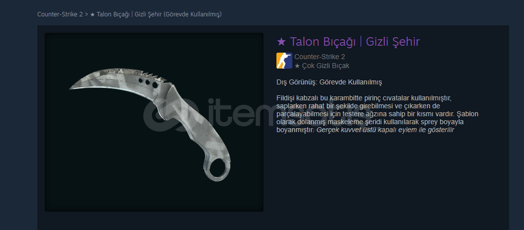 ⭐TALON BIÇAĞI GİZLİ ŞEHİR GÖREVDE KULLANILMIŞ⭐ ⭐TALON BIÇAĞI GİZLİ ŞEHİR GÖREVDE KULLANILMIŞ⭐