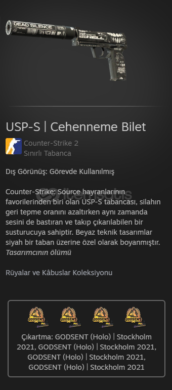 TANESİ 20 DOLAR OLAN STİCKERLİ USP X4 80 DOLAR TANESİ 20 DOLAR OLAN STİCKERLİ USP X4 80 DOLAR