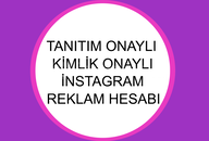 Tanıtım Onaylı ve Kimlik Onaylı İnstagram Hesabı