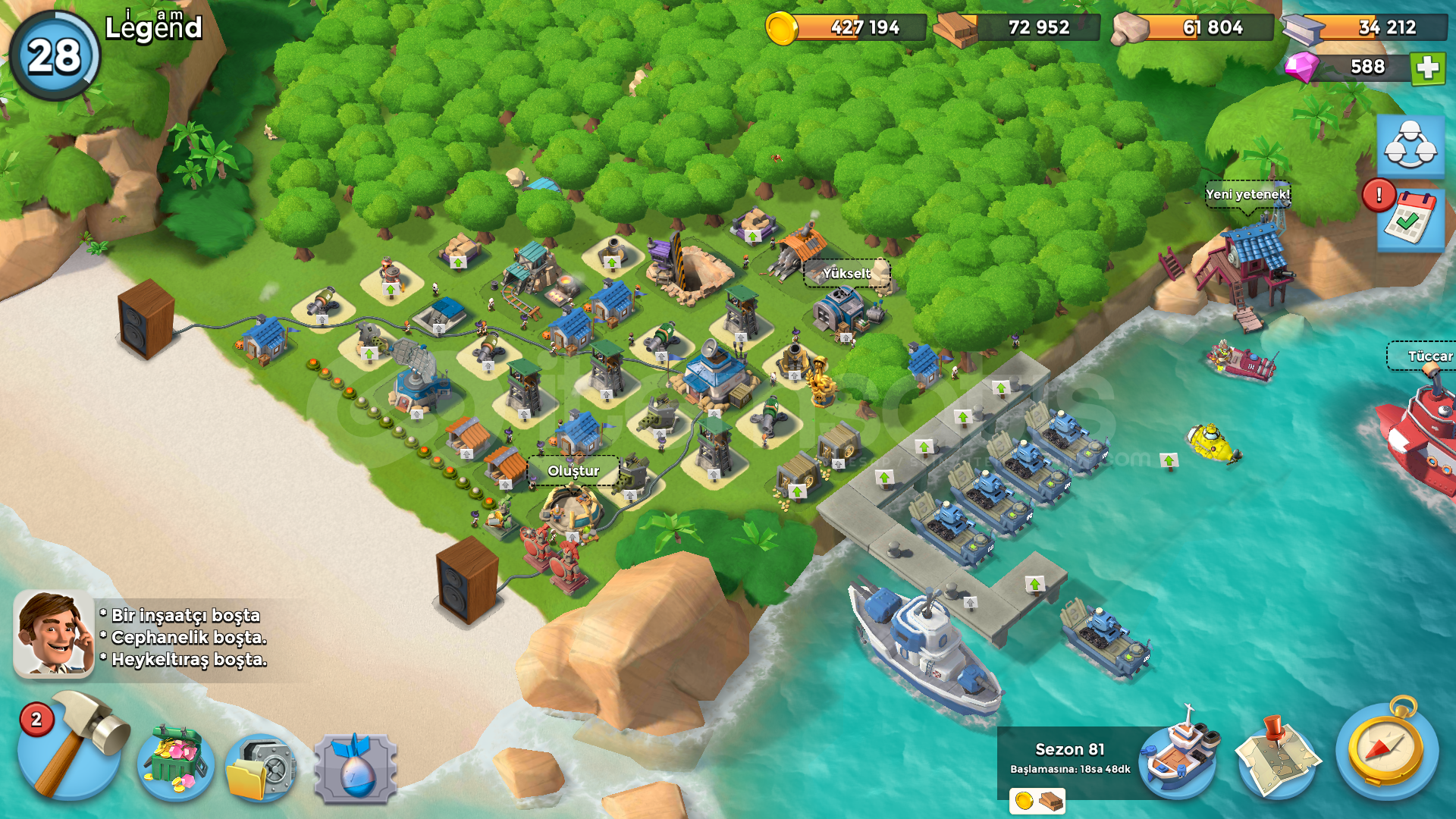 ⚡Tanklı⚡ Boom Beach Hesabı ⚡Tanklı⚡ Boom Beach Hesabı