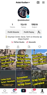 Tarih Temalı Tiktok Sayfam Satılıktır!!!