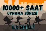 ❤️ TEAM FORTNESS 2 ❤️ 10000 SAAT ❤️ Steam ❤️