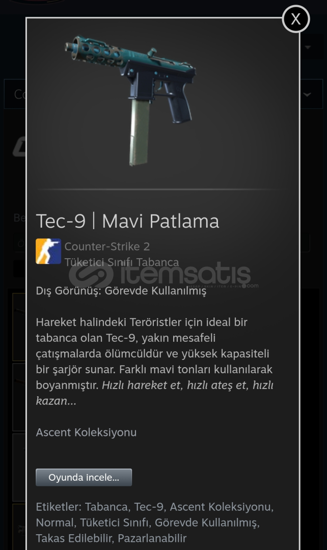 Tec-9 (Mavi Patlama) (FT) Tec-9 (Mavi Patlama) (FT)