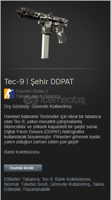 Tec-9 | Şehir DDPAT / Görevde kullanılmış