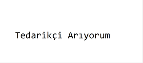 Tedarikçi Arıyorum!!