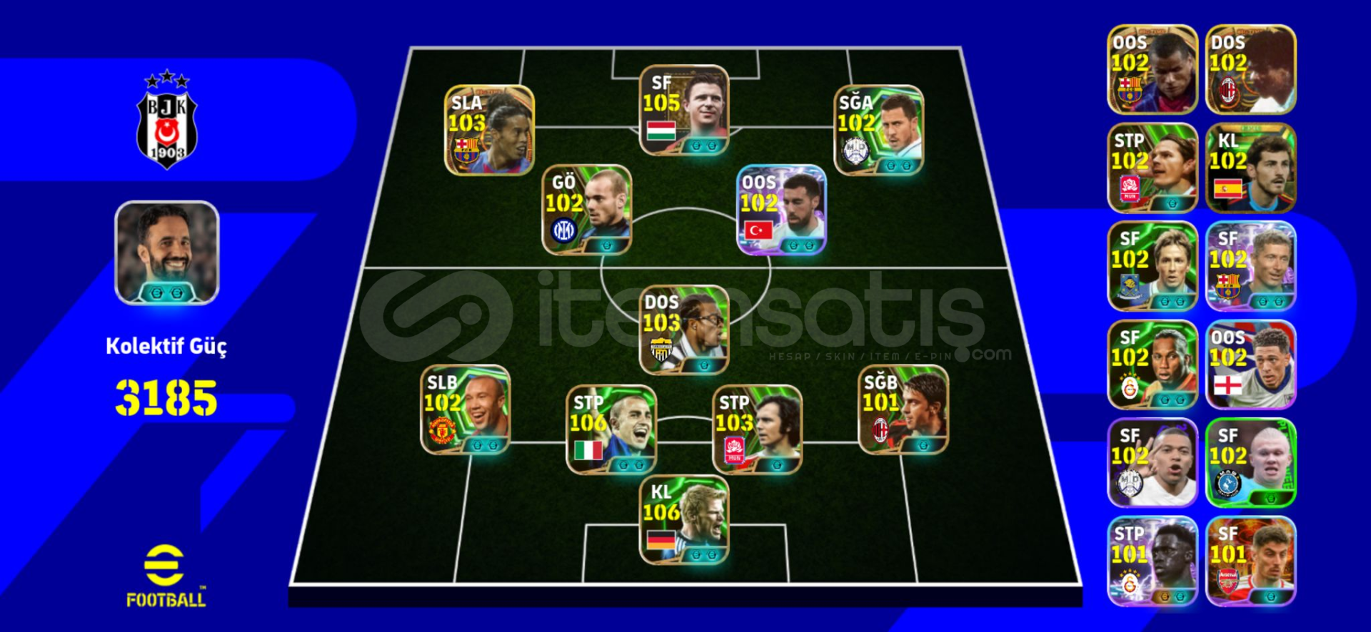 ⭐TEK BAĞ 3185 KG 106 PUSKAS KAHNLI EFSANE HESAP⭐ ⭐TEK BAĞ 3185 KG 106 PUSKAS KAHNLI EFSANE HESAP⭐