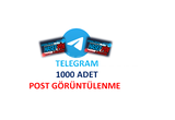 TELEGRAM 1000 ADET POST GÖRÜNTÜLENME