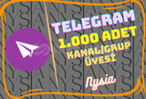 Telegram - 1.000 Adet Üye ⭐