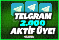 Telegram 2000 Aktif Üye