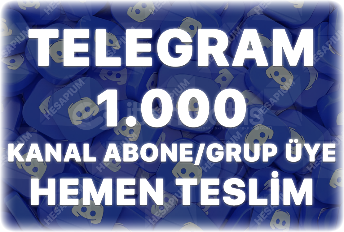 Telegram 1.000 Kanal Abone / Grup Üye Telegram 1.000 Kanal Abone / Grup Üye
