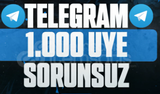 TELEGRAM 1000 Kanal / Grup Üyesi