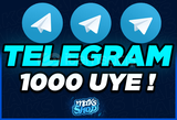 ⭐Telegram 1000 Üye + Garanti. ⭐