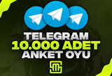 ✨Telegram 10.000 Adet Anket Oyu!