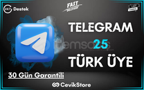 ⭐️Telegram 25 Türk Üye [Garanti]⭐️