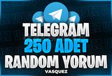 ⭐ TELEGRAM 250 Adet Yorum ⭐