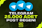 ✨Telegram 25.000 Adet Post Beğeni!