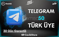 ⭐️Telegram 50 Türk Üye [Garanti]⭐️
