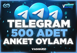 ⭐ TELEGRAM 500 Adet Anket Oylama ⭐