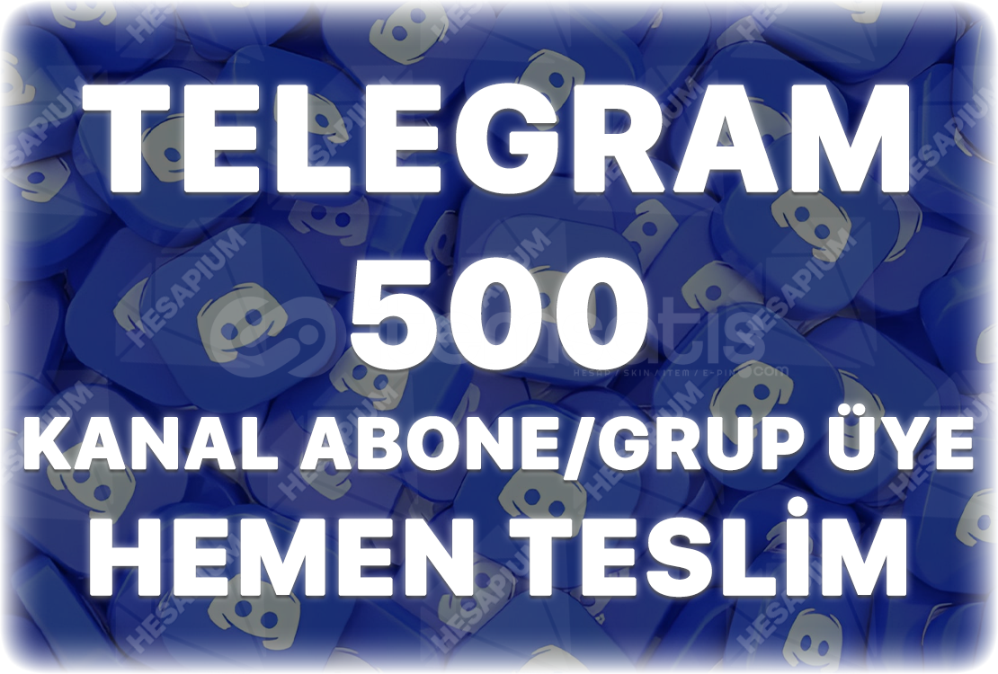 Telegram 500 Kanal Abone / Grup Üye Telegram 500 Kanal Abone / Grup Üye