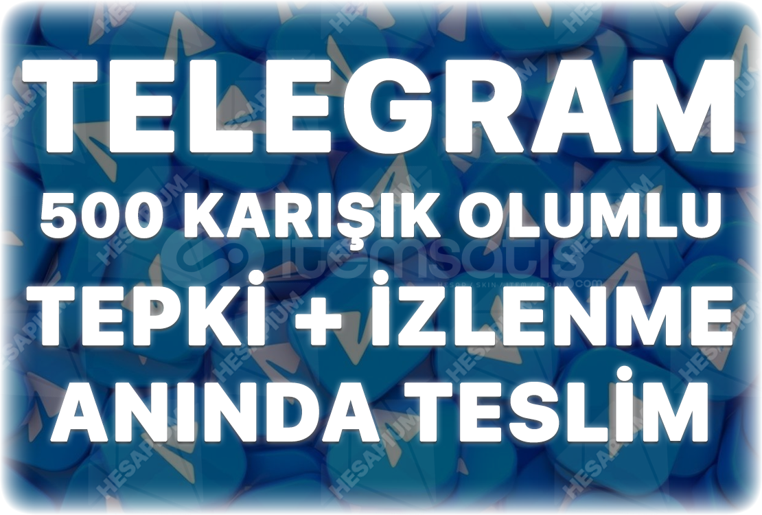 Telegram 500 Olumlu Tepki + İzlenme - Kalıcı Telegram 500 Olumlu Tepki + İzlenme - Kalıcı