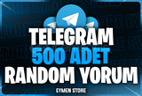 ⭐ TELEGRAM 500 Random Yorum