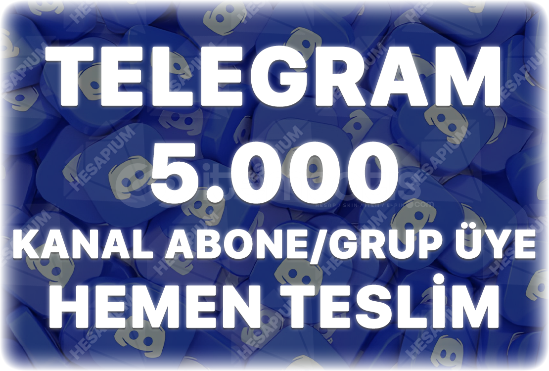 Telegram 5.000 Kanal Abone / Grup Üye Telegram 5.000 Kanal Abone / Grup Üye