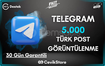 ⭐Telegram 5.000 Türk Görüntülenme [Garanti]⭐