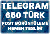 Telegram 650 Türk Post Görüntülenme