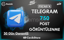 ⭐Telegram 750 Global Görüntülenme (Premium)⭐