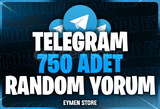 ⭐ TELEGRAM 750 Random Yorum