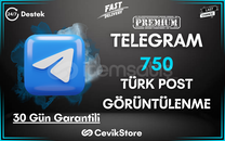 ⭐Telegram 750 Türk Görüntülenme (Premium)⭐