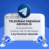 Telegram premium abonelik 3 aylık