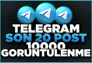 ⭐TELEGRAM SON 20 POST 10.000 GÖRÜNTÜLENME⭐