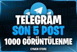 ⭐ TELEGRAM Son 5 Post 1000 Görüntülenme