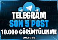 ⭐ TELEGRAM Son 5 Post 10.000 Görüntülenme