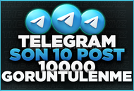 ⭐TELEGRAM SON 10 POST 10.000 GÖRÜNTÜLENME⭐