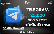 ⭐Telegram Son 5 Post 25.000 Görüntülenme⭐